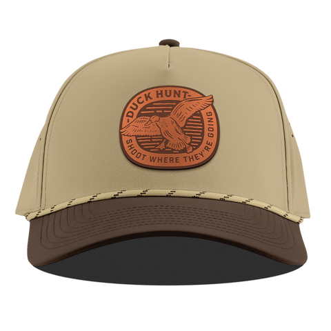 Duck Hunt Tan Curved 5 Panel Rope Desert/Brown