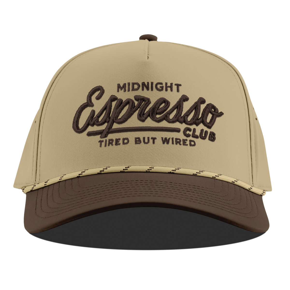Midnight Espresso Club Curved 5 Panel Rope Desert/Brown