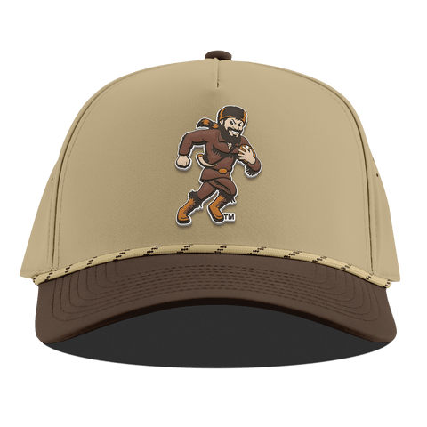West Virginia University "WVU Mountaineer Football Logo" Curved 5 Panel Rope Desert/Brown