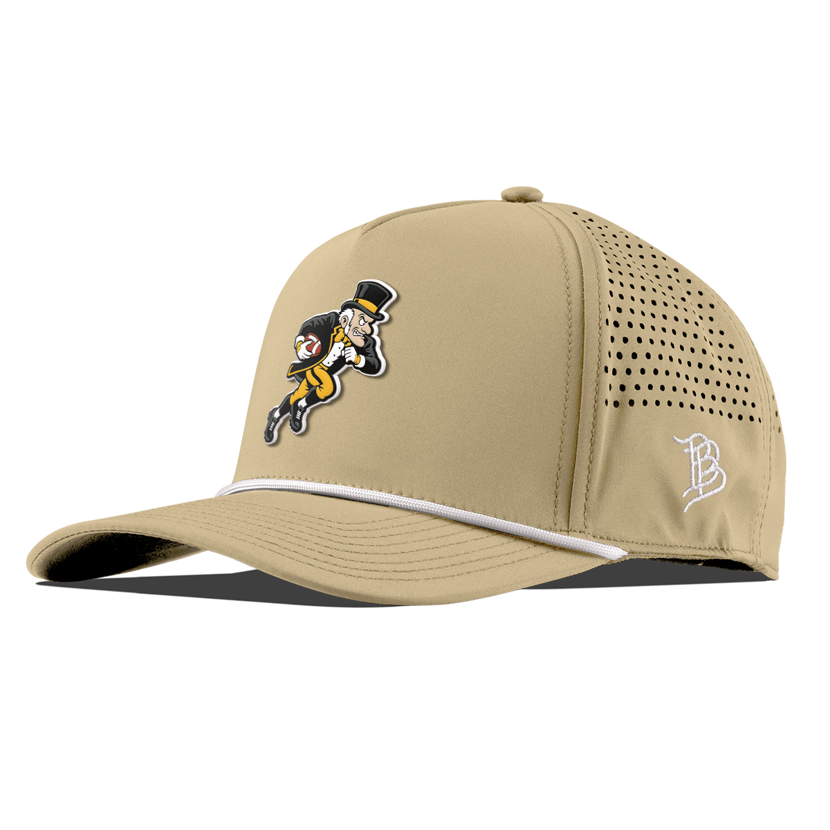 Wake Forest University "Rushing Deacon" Curved 5 Panel Rope Desert