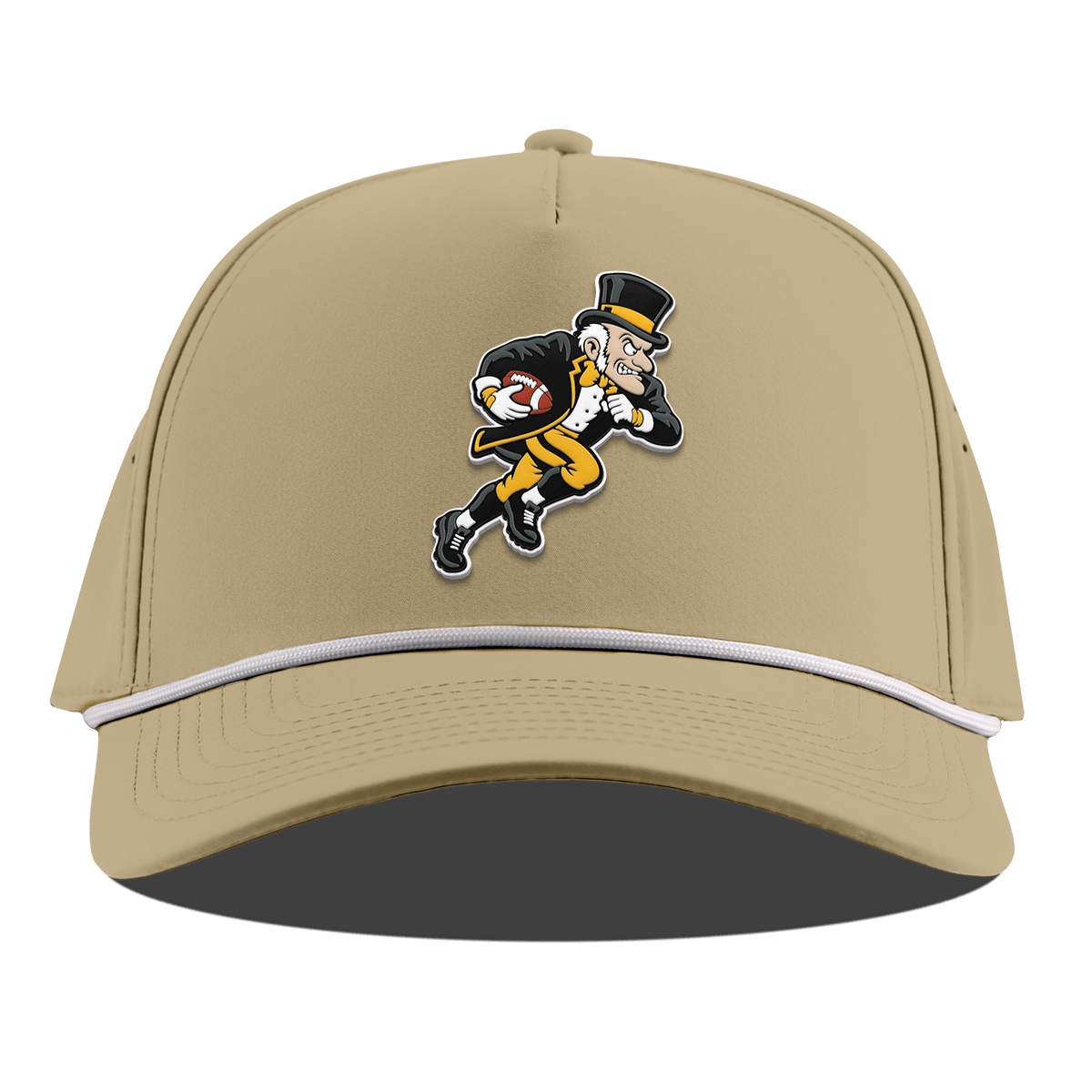 Wake Forest University "Rushing Deacon" Curved 5 Panel Rope Desert