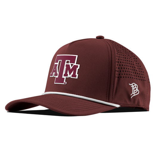 Texas A&M University "Texas A&M Block" Curved 5 Panel Rope Maroon + White Rope