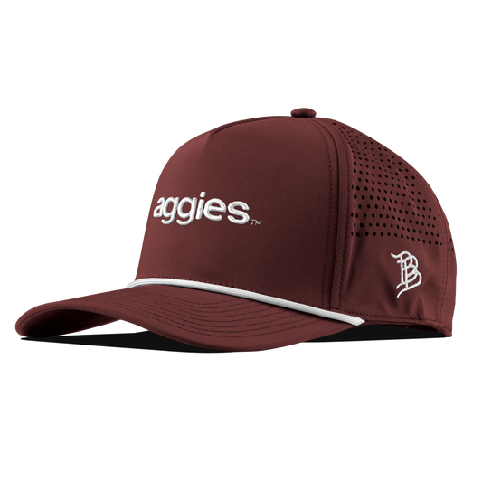 Texas A&M University "aggies." Curved 5 Panel Rope Maroon + White Rope