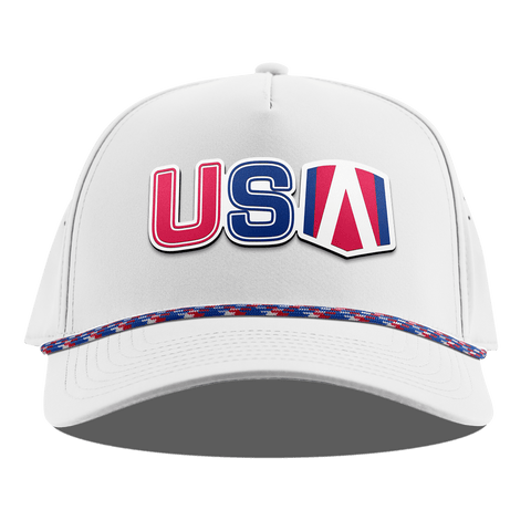 USA Andretti Curved 5 Panel Rope White RWB