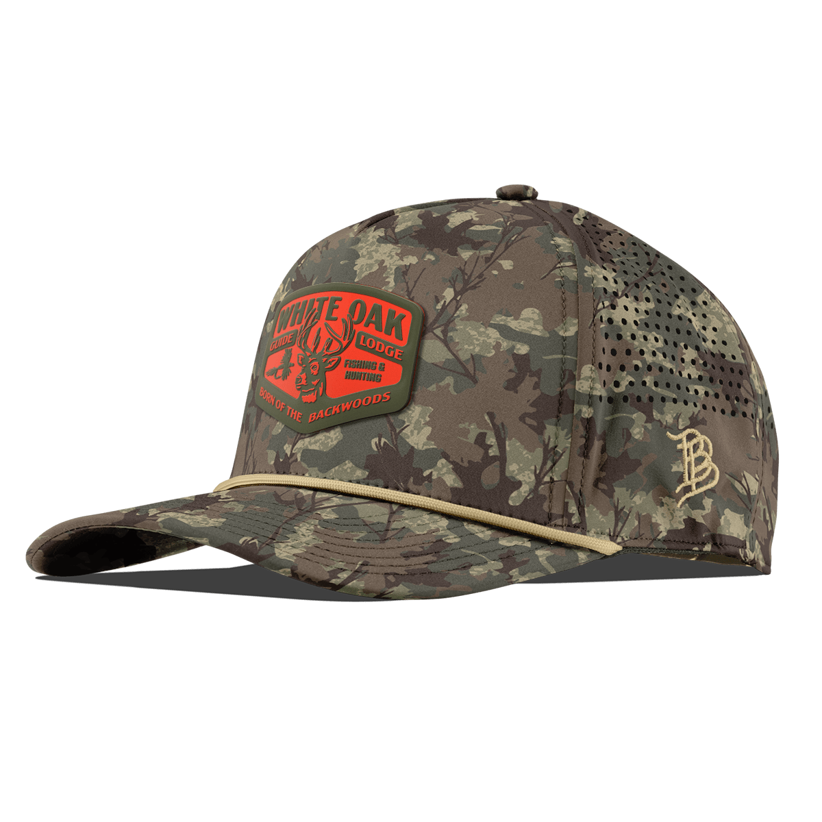 White Oak Curved 5 Panel Rope Timber Camo