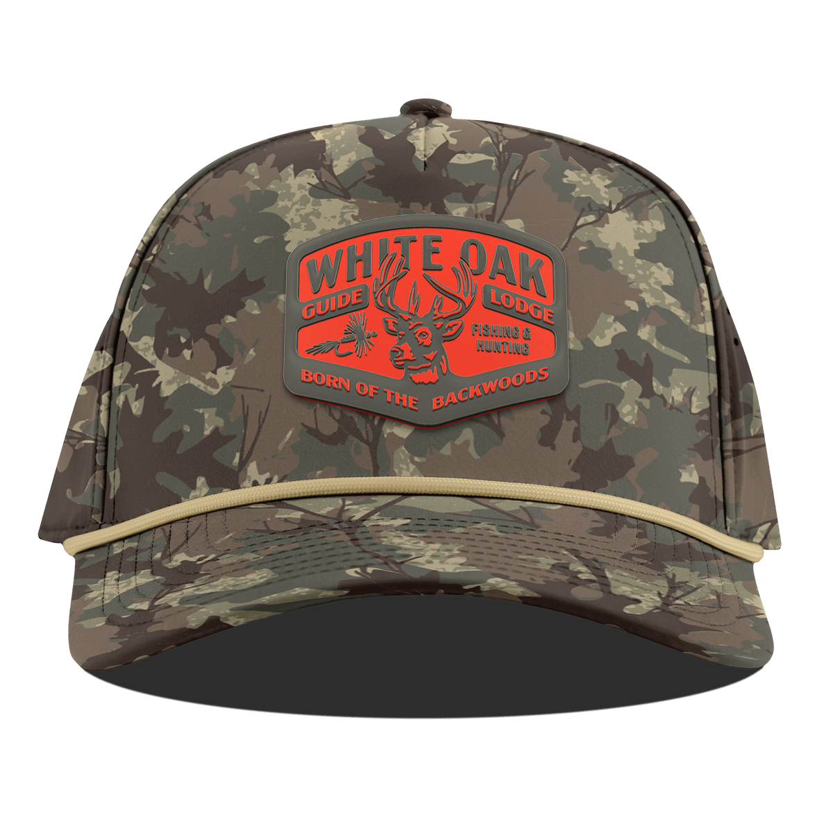 White Oak Curved 5 Panel Rope Timber Camo