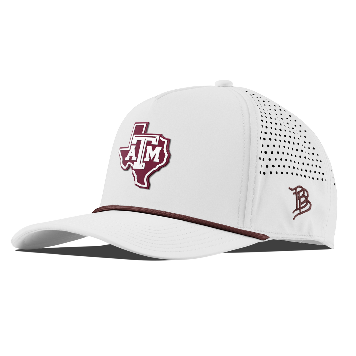 Texas A&M University "Texas State T&M" Curved 5 Panel Rope White + Maroon Rope