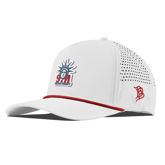 9.11 Never Forget Curved 5 Panel Rope White + Red Rope