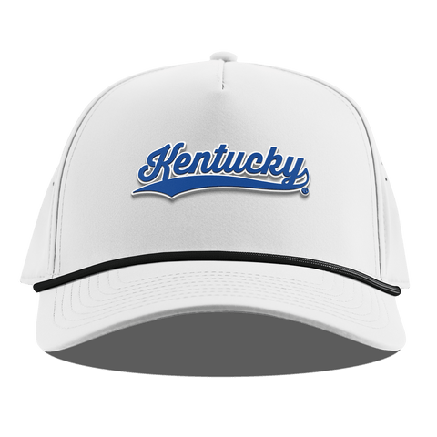 University of Kentucky "Kentucky Script" Curved 5 Panel Rope White