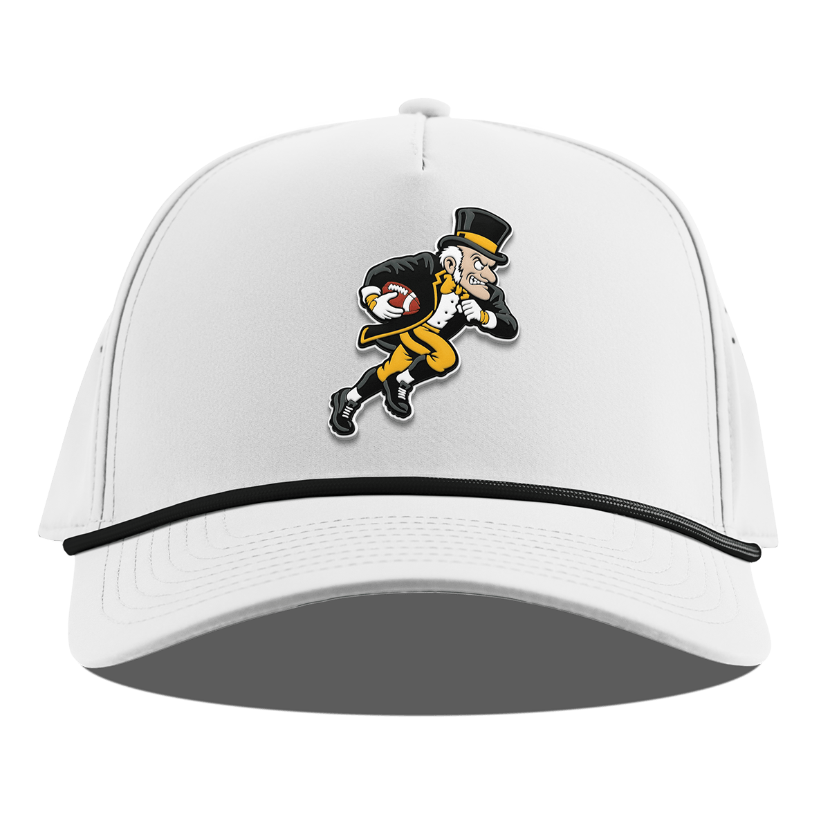 Wake Forest University "Rushing Deacon" Curved 5 Panel Rope White