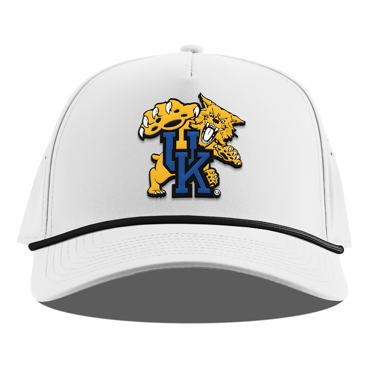 University of Kentucky "The Wildcat" Curved 5 Panel Rope White