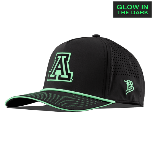University of Arizona "Arizona Glow Series" Limited Edition Glow Curved 5 Panel Rope Black + White Glow Rope