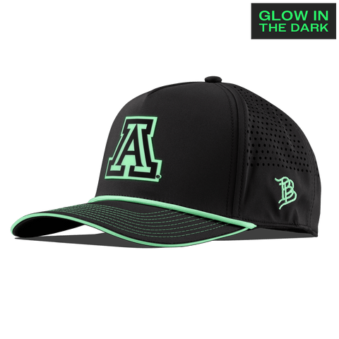 University of Arizona "Arizona Glow Series" Limited Edition Glow Curved 5 Panel Rope Black + White Glow Rope