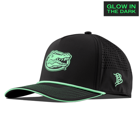 University of Florida "Florida Glow Series" Limited Edition Glow Curved 5 Panel Rope Black + White Glow Rope