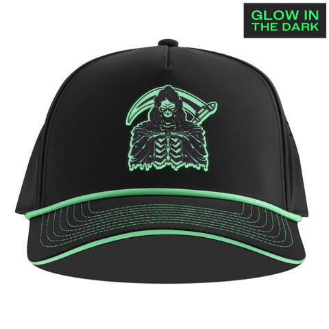 Grim Reaper Glow Limited Edition Curved 5 Panel Rope Black + White Glow Rope