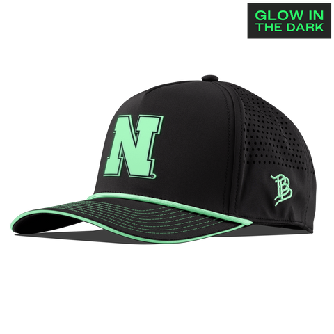University of Nebraska "Nebraska Glow Series" Limited Edition Glow Curved 5 Panel Rope Black + White Glow Rope