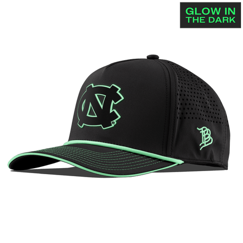 University of North Carolina "North Carolina Glow Series" Limited Edition Glow Curved 5 Panel Rope Black + White Glow Rope