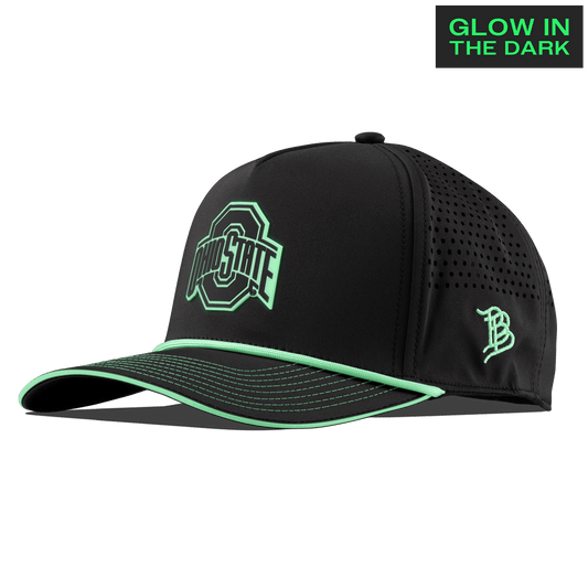 Ohio State University "Ohio State Glow Series" Limited Edition Glow Curved 5 Panel Rope Black + White Glow Rope