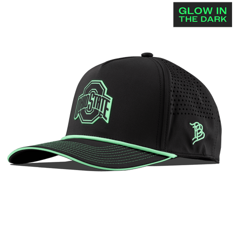 Ohio State University "Ohio State Glow Series" Limited Edition Glow Curved 5 Panel Rope Black + White Glow Rope