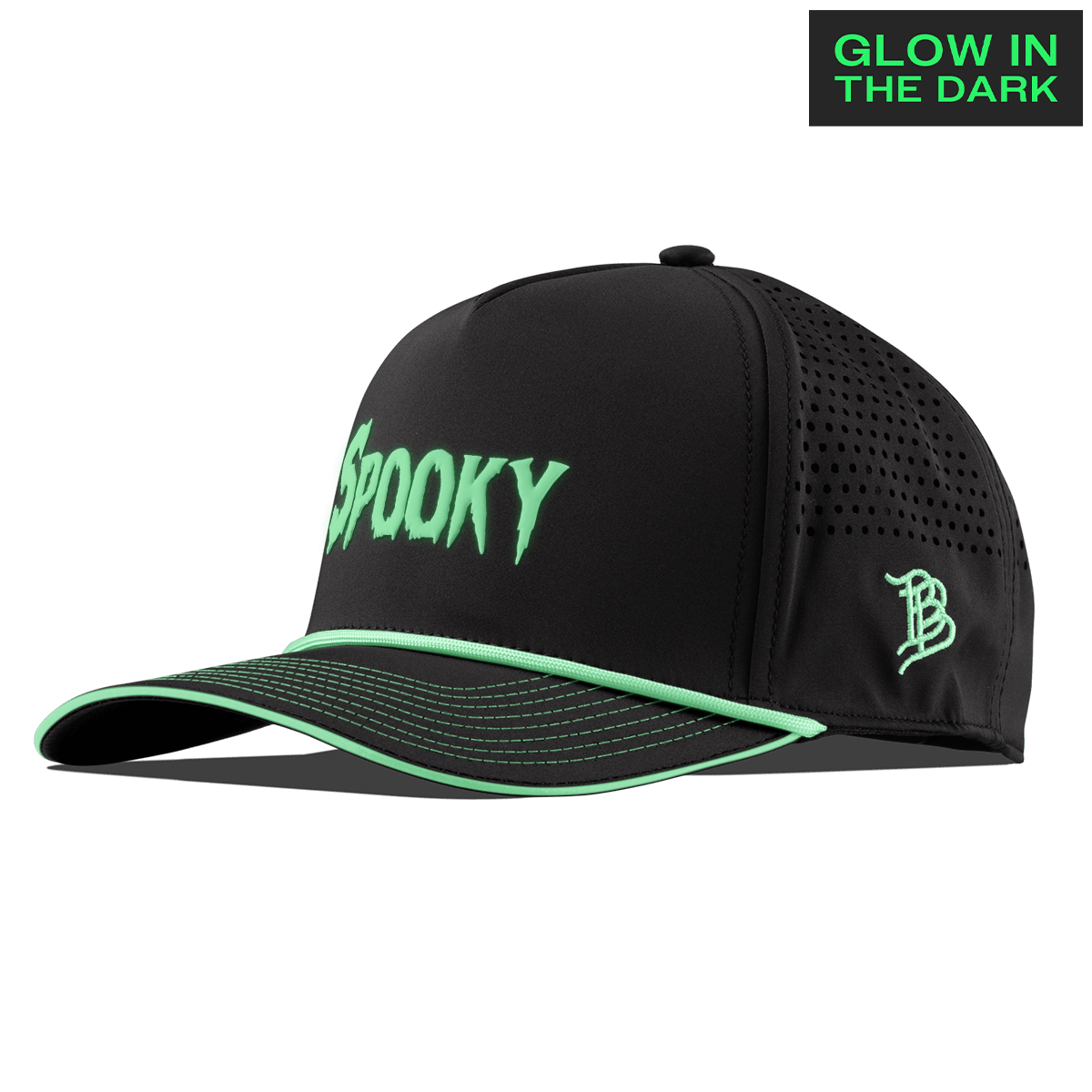 Spooky Glow Limited Edition Curved 5 Panel Rope Black + White Glow Rope