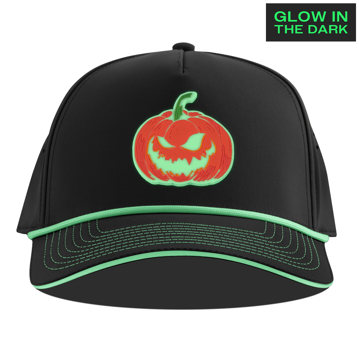 Jack-O-Lantern Glow Limited Edition Curved 5 Panel Rope Black + White Glow Rope