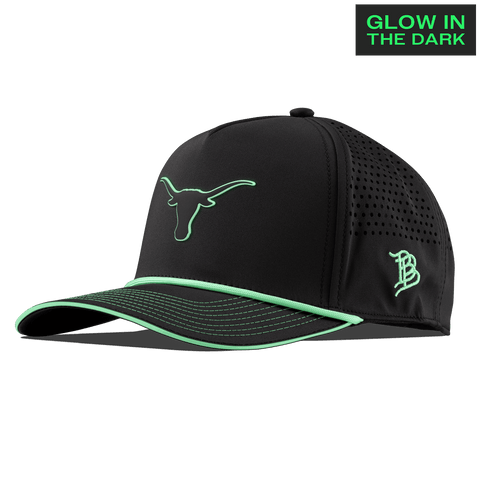 University of Texas "Texas Glow Series" Limited Edition Glow Curved 5 Panel Rope Black + White Glow Rope