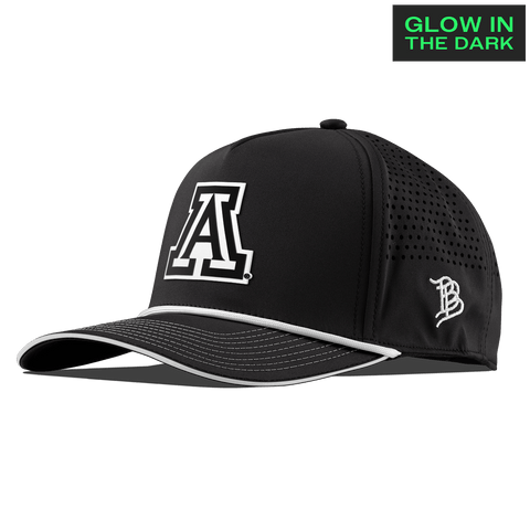 University of Arizona "Arizona Glow Series" Limited Edition Glow Curved 5 Panel Rope Black + White Glow Rope