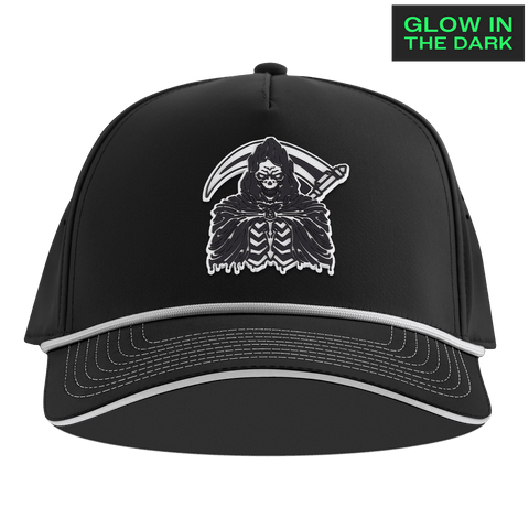 Grim Reaper Glow Limited Edition Curved 5 Panel Rope Black + White Glow Rope