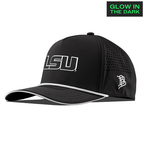 Louisiana State University "LSU Glow Series" Limited Edition Glow Curved 5 Panel Rope Black + White Glow Rope