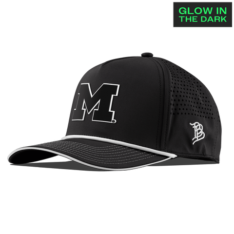 University of Michigan "Michigan Glow Series" Limited Edition Glow Curved 5 Panel Rope Black + White Glow Rope