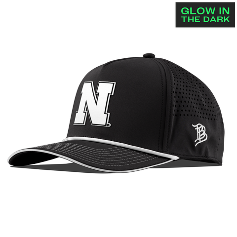 University of Nebraska "Nebraska Glow Series" Limited Edition Glow Curved 5 Panel Rope Black + White Glow Rope
