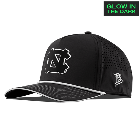 University of North Carolina "North Carolina Glow Series" Limited Edition Glow Curved 5 Panel Rope Black + White Glow Rope