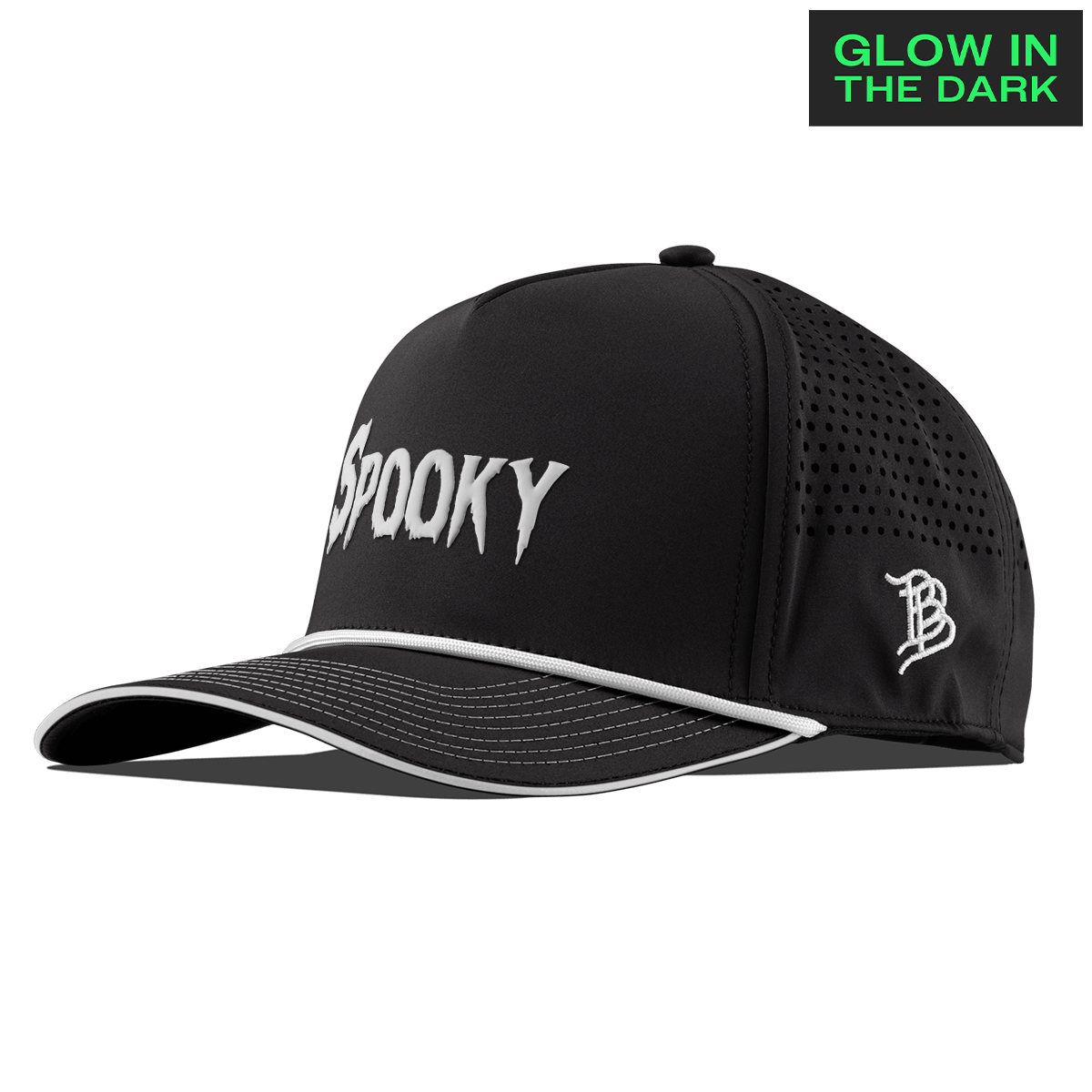 Spooky Glow Limited Edition Curved 5 Panel Rope Black + White Glow Rope