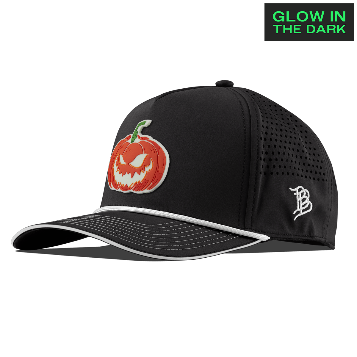 Jack-O-Lantern Glow Limited Edition Curved 5 Panel Rope Black + White Glow Rope