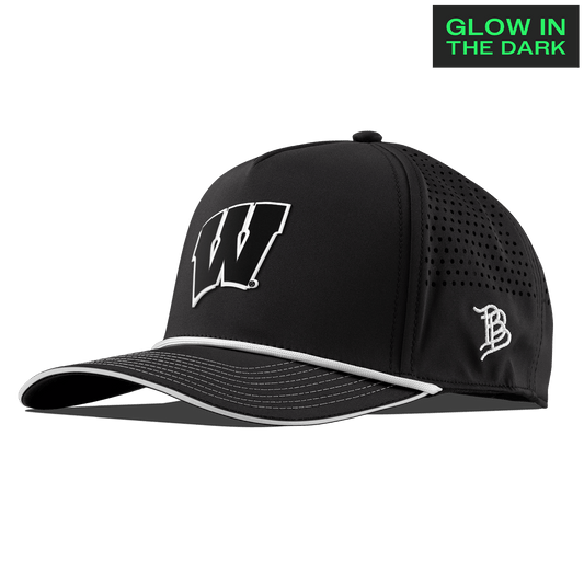 University of Wisconsin "Wisconsin Glow Series" Limited Edition Glow Curved 5 Panel Rope Black + White Glow Rope