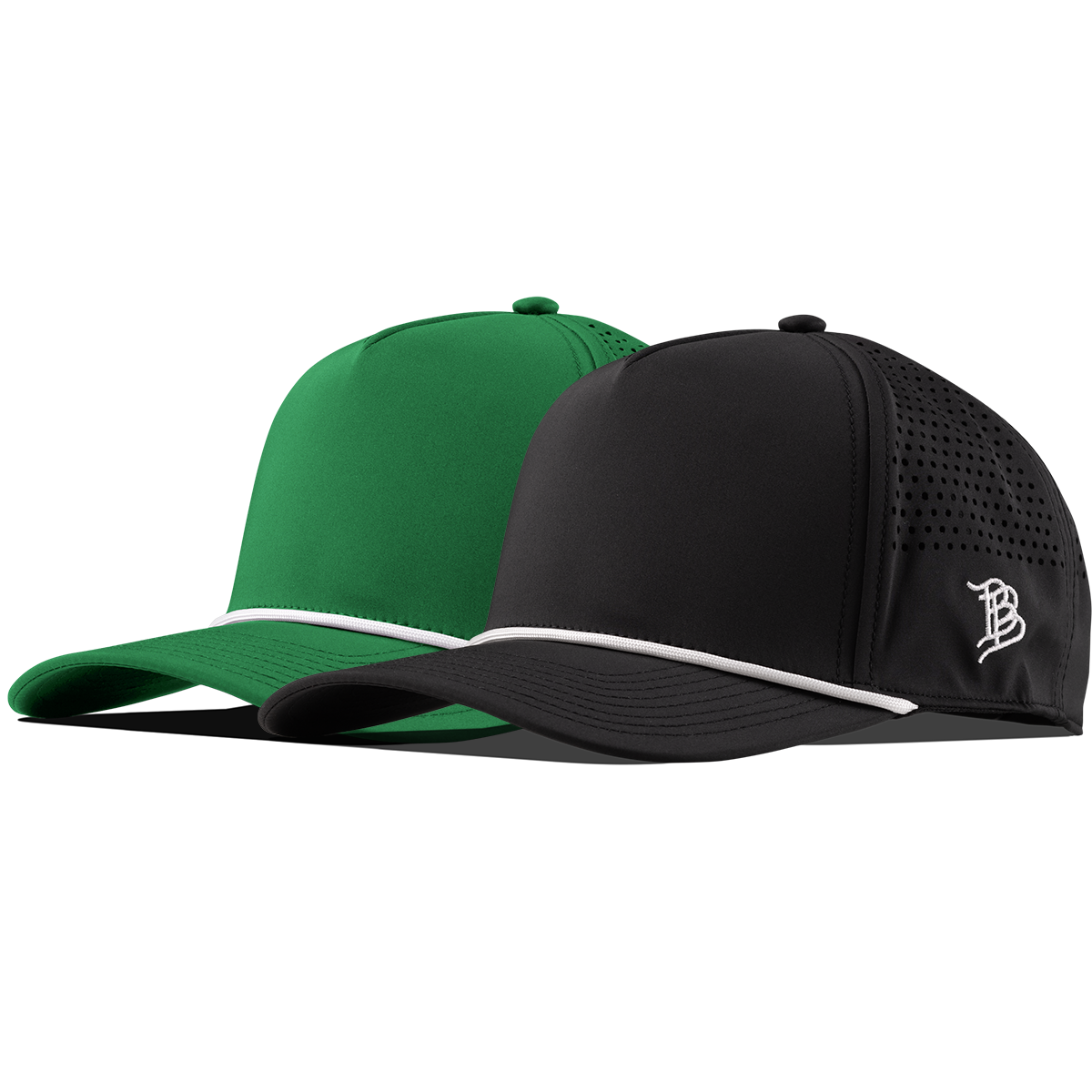 Bare Curved 5 Panel Rope 2-Pack Black + Kelly Green