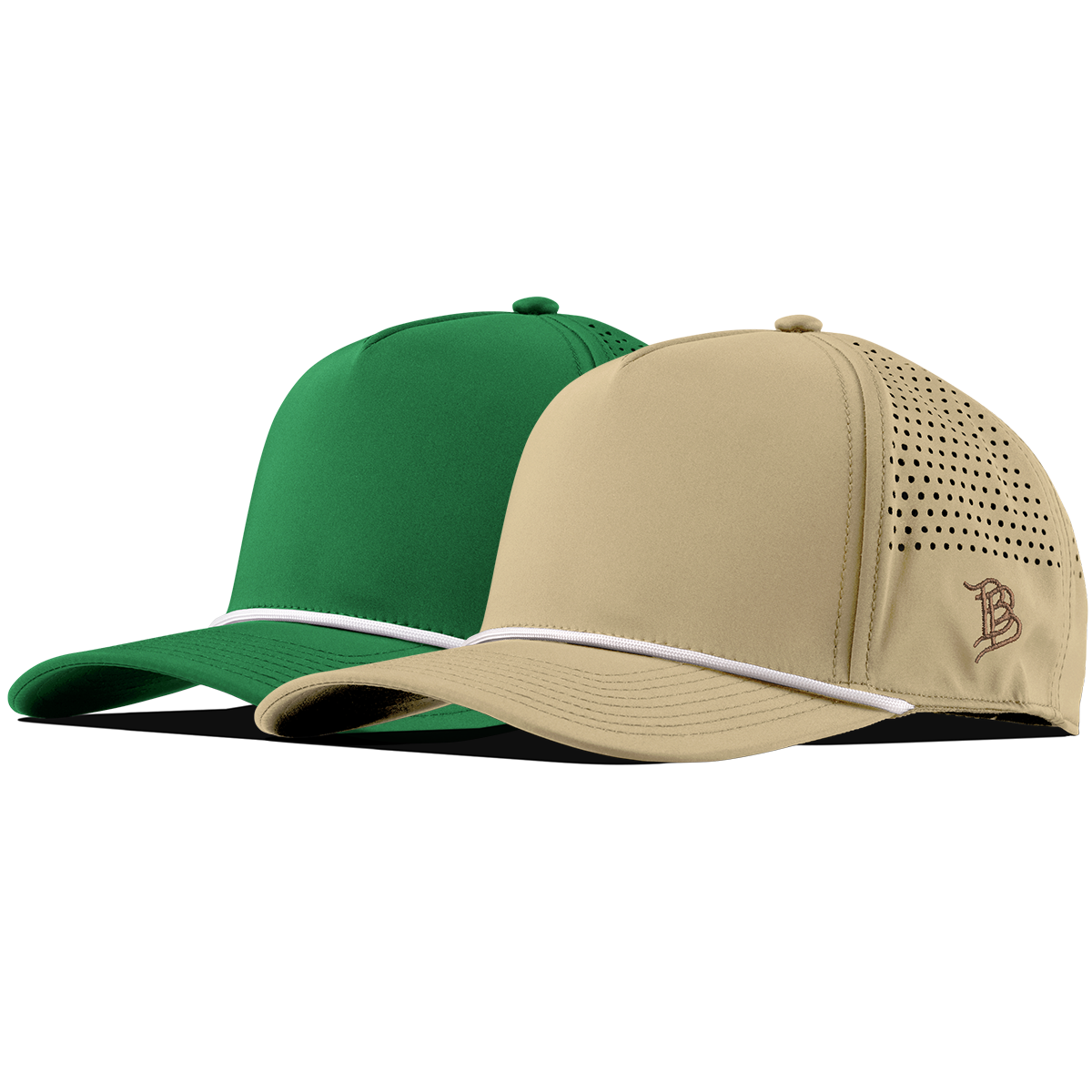 Bare Curved 5 Panel Rope 2-Pack Desert/White + Kelly Green/White