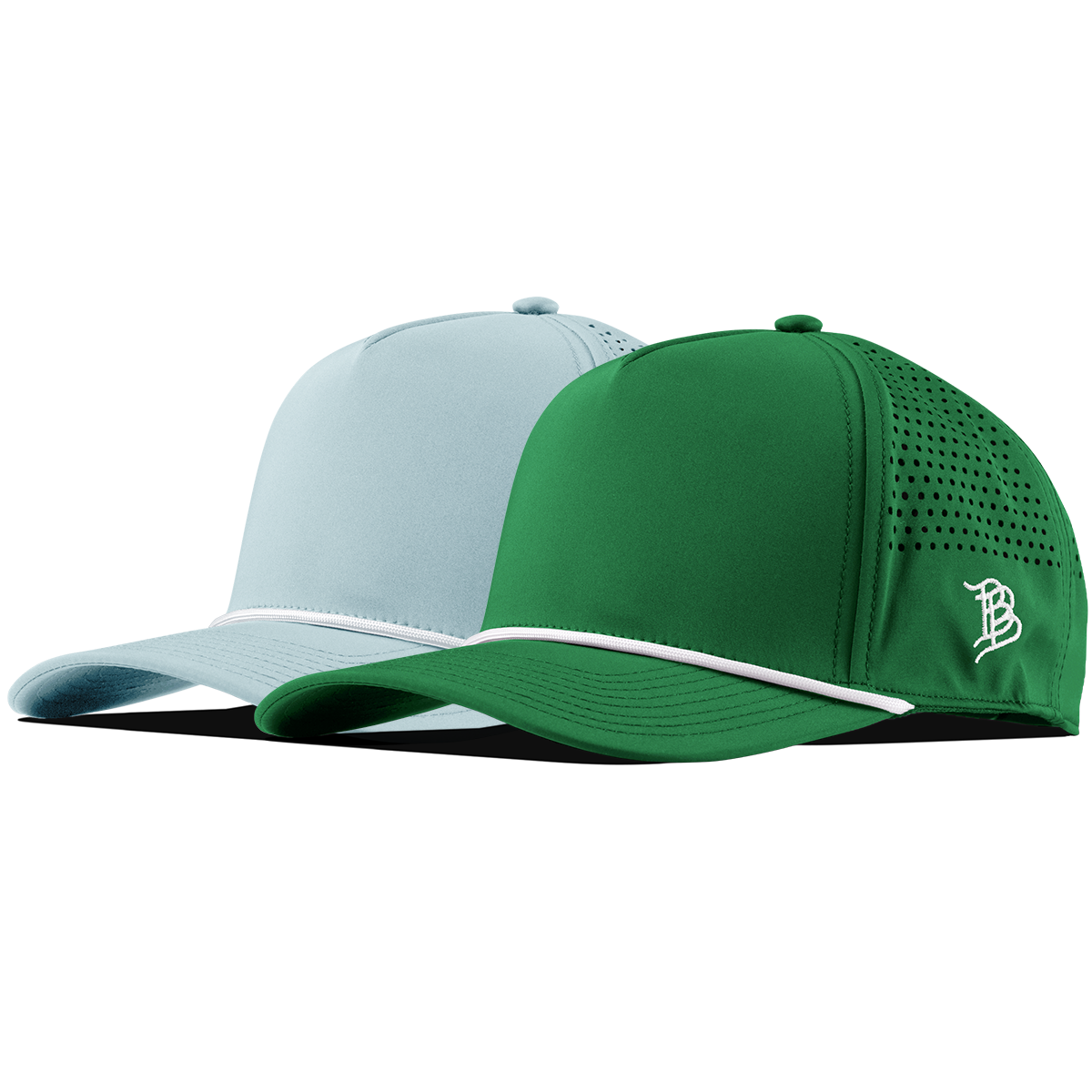 Bare Curved 5 Panel Rope 2-Pack Kelly Green/White + Sky Blue/White