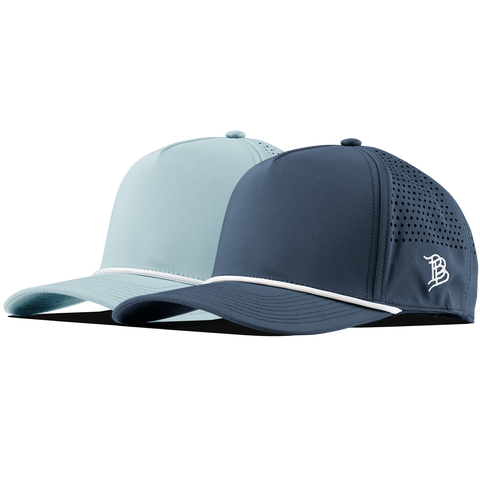 Bare Curved 5 Panel Rope 2-Pack Orion/White + Sky Blue/White