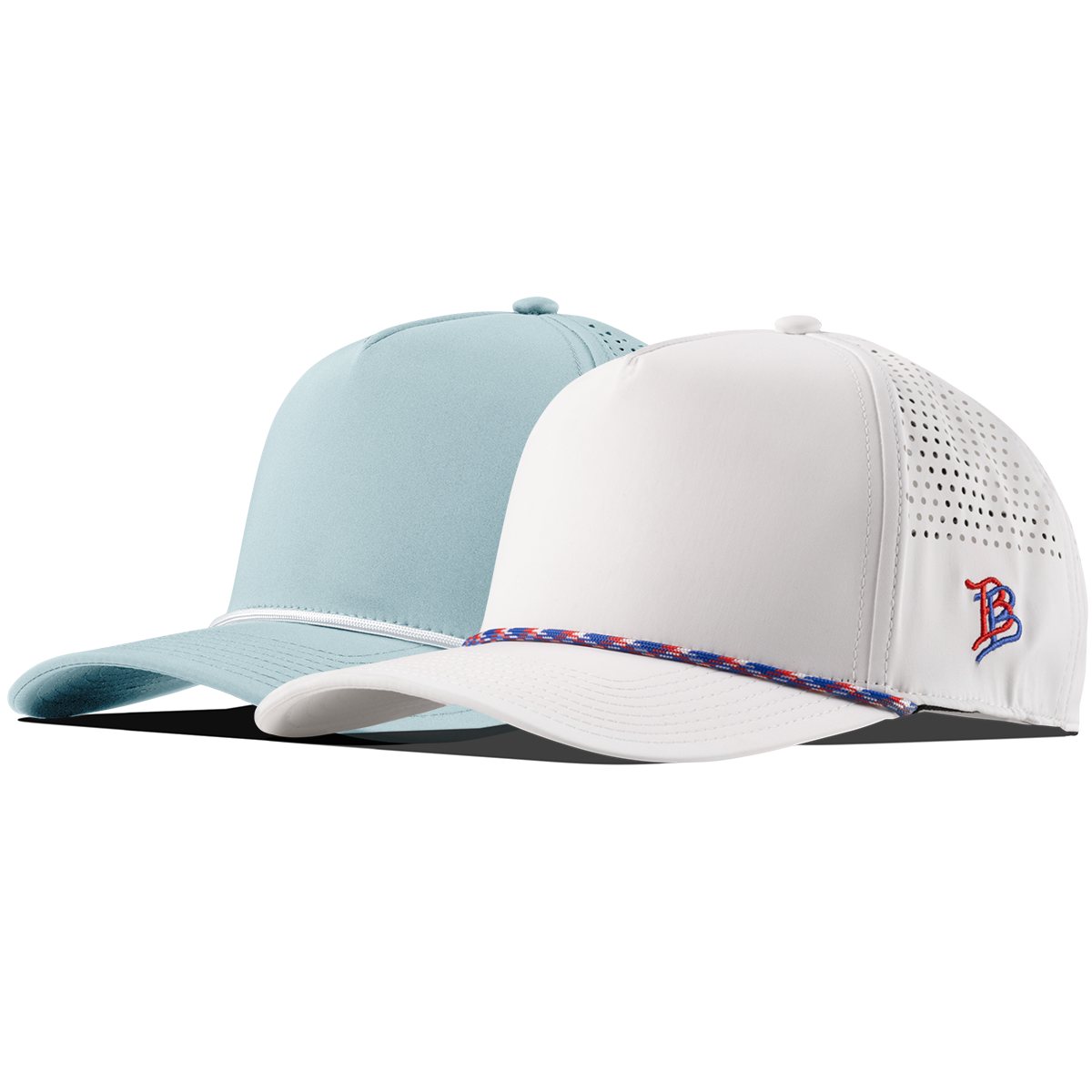 Bare Curved 5 Panel Rope 2-Pack White/RWB + Sky Blue/White