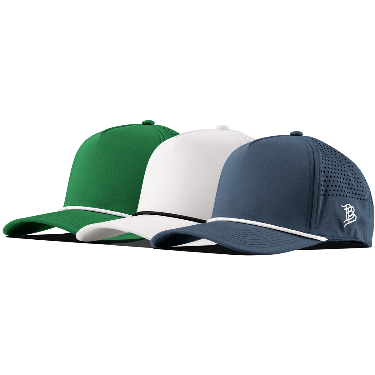 Bare Curved 5 Panel Rope 3-Pack Kelly Green/White + White/Black + Orion/White