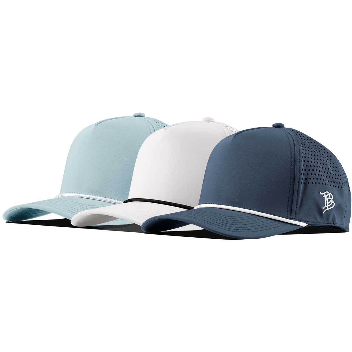 Bare Curved 5 Panel Rope 3-Pack Sky Blue + White/Black + Orion/White