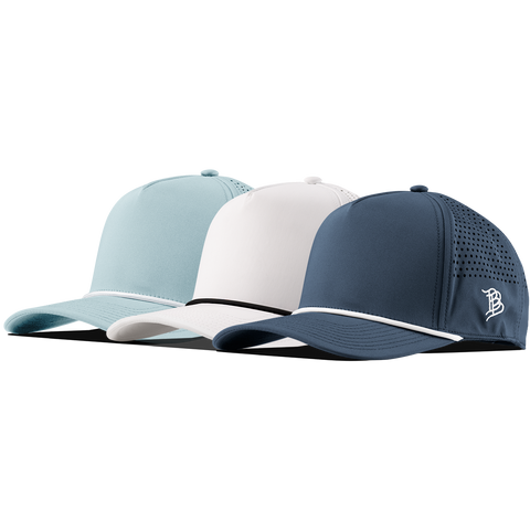 Bare Curved 5 Panel Rope 3-Pack Sky Blue + White/Black + Orion/White