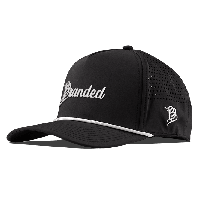 Branded Script Curved 5 Panel Performance Front Black/White