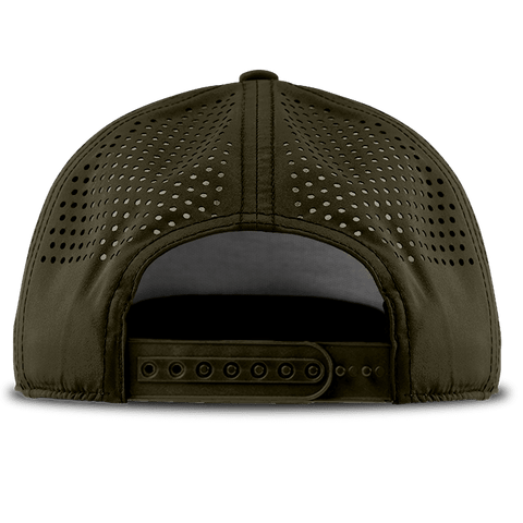 Branded Script Curved 5 Panel Performance Back Loden/Black