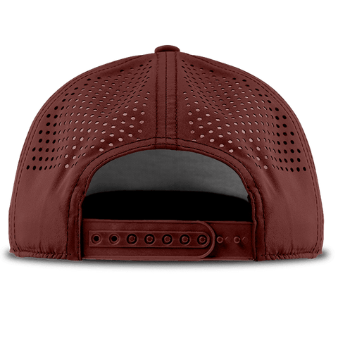 Branded Script Curved 5 Panel Performance Back Maroon/Black