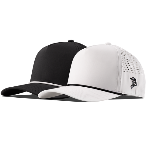 Bare Curved 5 Panel Rope 2-Pack Black/White + White/Black