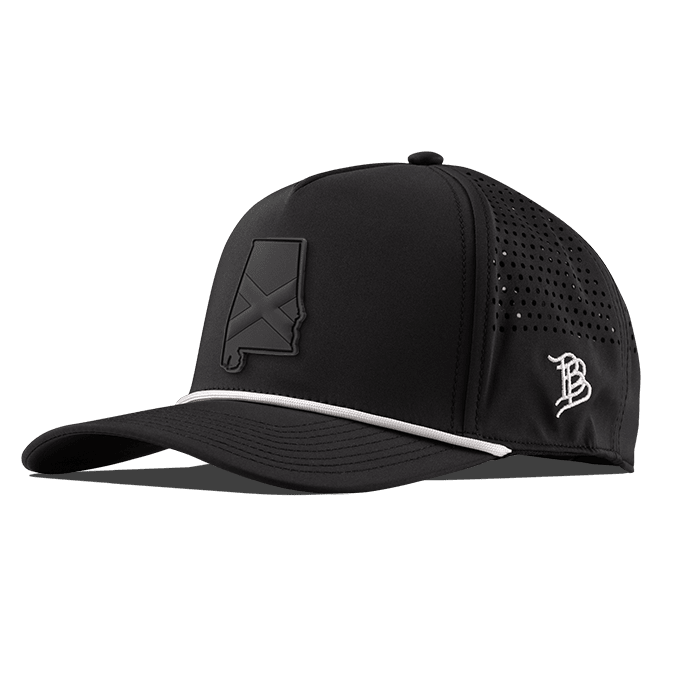 Alabama Stealth Curved 5 Panel Performance Hat Front Black