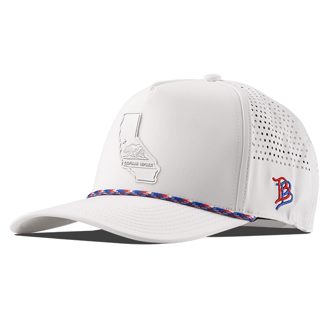 California Stealth Curved 5 Panel Performance Front White/RWB