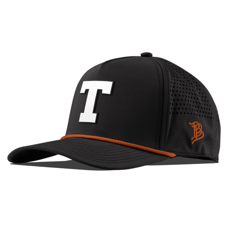 University of Texas "Vintage Texas Team Logo" Curved 5 Panel Rope Black + Burnt Orange Rope